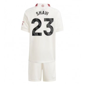 Maillot de foot Manchester United Luke Shaw #23 Troisième enfant 2023-24 Manches Courte (+ pantalon court)